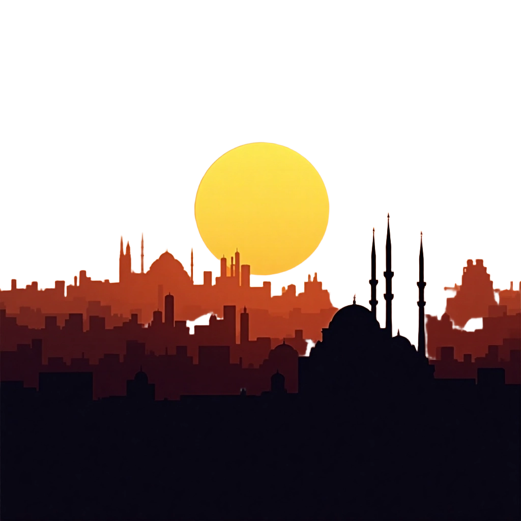 Urban Sunset Silhouette